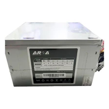 FUENTE DE PODER AROA 600W 110V 24PIN ATX PSU