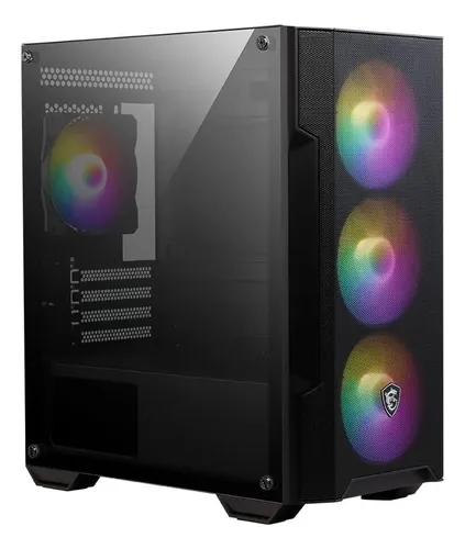 CASE MSI GAMING MAG FORCE M100A ATX/ 3xUSB 1HD AUDIO 4xFAN 120MM RGB ACRILICO