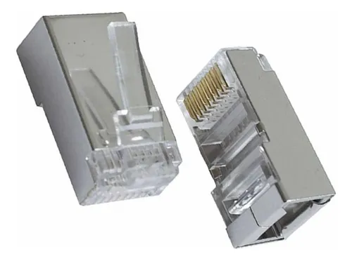 (POR UNIDAD) CONECTORES RJ45 CAT6 BLINDADO 50un (BOLSA DE 100und) CAS015-6