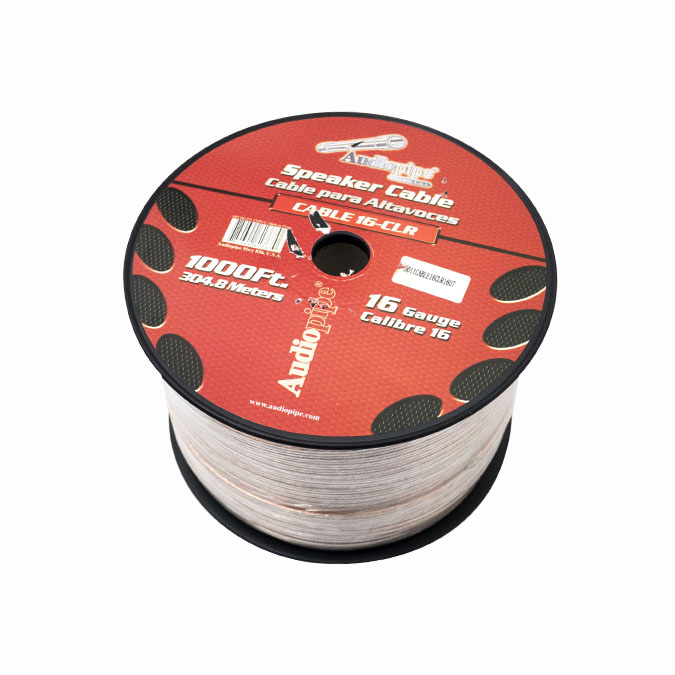 CABLE CORNETA # 16 TRANS 304 MTS PVC AUDIOPIPE CABLE16CLR
