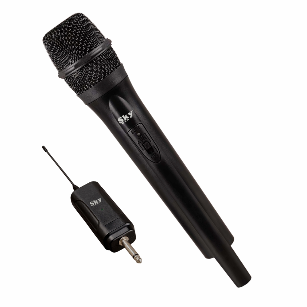 MICROFONO INALAMBRICO DE MANO NEGRO UHF SKY/SINGLE CHANNEL/494-518Mhz SDM-400