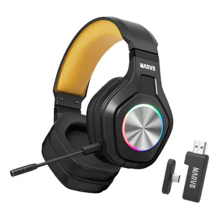 AUDIFONO MARVO HG9084W PULZ 80W INALAMBRICO MICROFONO DESMONTABLE RGB 800mah