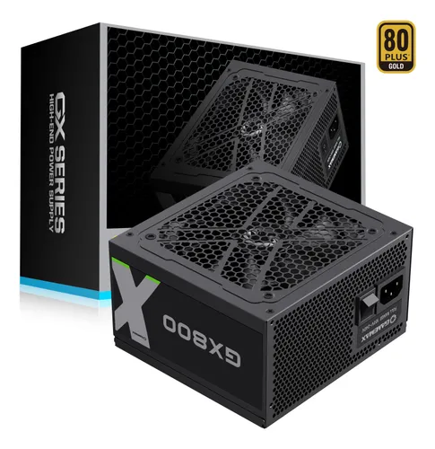 FUENTE DE PODER GAMEMAX 800W GAMING GX800 80+ GOLD ATX APFC 12V 100-240V