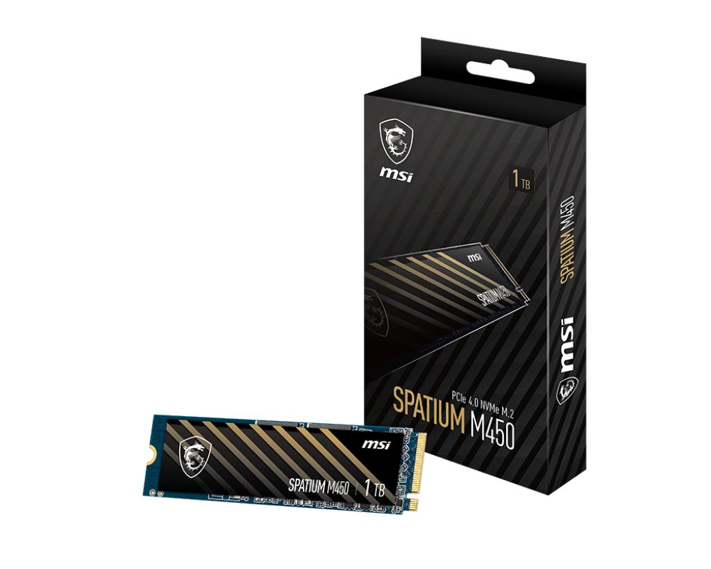 DISCO SOLIDO MSI 1TB SPATIUM M450 NVMe M.2 PCIe 4.0 2300MBs-3600MBs