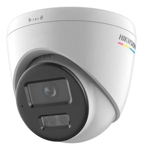 Cámara [Dual Light + ColorVu] Turret DS-2CD1347G2H-LIUIP 4MP Lente 2.8 mm Micrófono Integrado ACUSENSE Lite Exterior IP67 