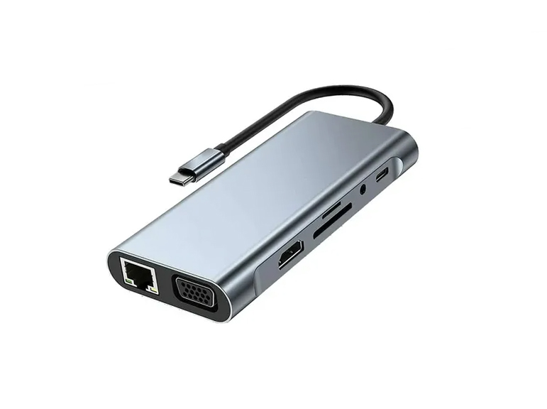 HUB TIPO C 10 EN 1 DOCKING STATION SPIDERTEC SPI-DCK10 