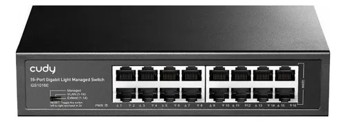 SWITCH 16 PUERTOS GIGABIT GS1016E-EU 10/100/1000 V1.0 CUDY