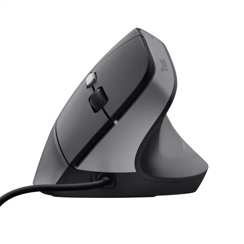 MOUSE TRUST BAYO II ERGONOMICO NEGRO CON ANGULO VERTICAL 25144