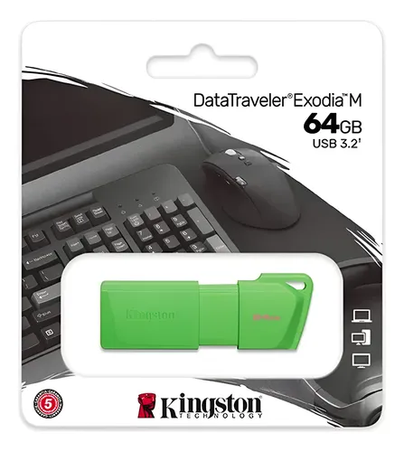 PENDRIVE KINGSTON EXODIA M 64GB USB VERDE