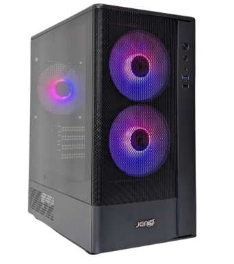 CASE JEMIP GAMING CYRO ATX 2xUSB HD AUDIO 3xFAN 12CM ARGB+PWM LATERAL VIDRIO TEMPLADO NEGRO