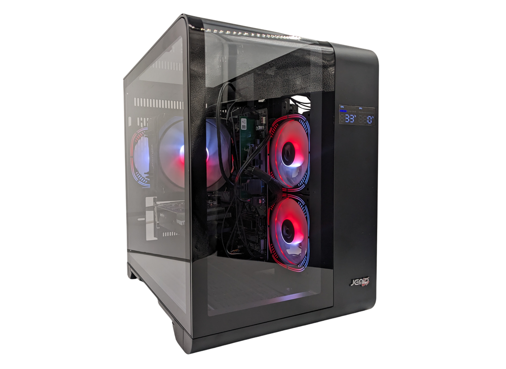 CASE JEMIP GAMING SUPER CYBORG ATX 3xUSB HD AUDIO 4xFAN+PWM HUB C-REMOTO PANTALLA DIGITAL LAT-FRONTAL VIDRIO TEMPLADO