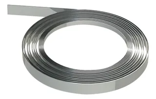 STC-FO-SSB20 Cinta Metálica Fleje de Acero Inoxidable 20mm x 0,7mm, rollo de 30 metros - Sin protector plástico - Acero Inoxidable 201