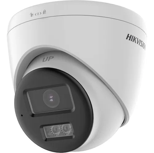DS-2CE78K0T-LTS Cámara con Audio Bidireccional + Dual Light + ColorVu] Turret TURBOHD 3k (5 Megapixel) / Lente 2.8 mm / 40 mts IR EXIR + 40 mts Luz Blanca