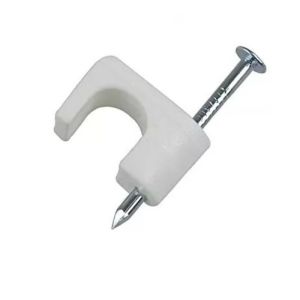 GRAPA PARA CABLES CUADRADA WIREPLUS+ 5mm PAQUETE de 100Und WP-GPCC-5