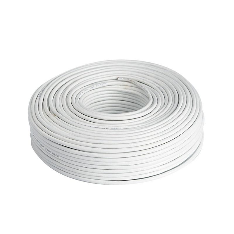 DS-1AC4AUC0M Bobina de 100 Metros de Cable Multifilar / CCA / 4 x 22 AWG / Color Blanco / PVC
