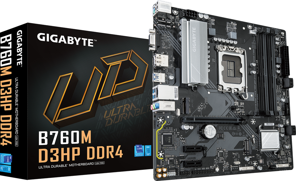 TARJETA MADRE GIGABYTE B760M D3HP 4 DIMMs DDR4 INTEL CORE 14th/13th/12th processors