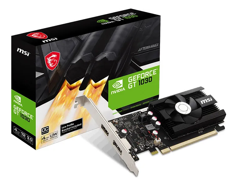 TARJETA DE VIDEO MSI GEFORCE GT1030 4GB GDDR4 LP OC HDMI D-PORT 