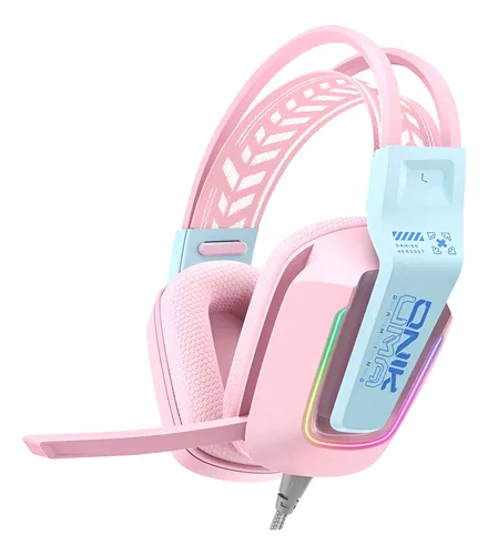 AUDIFONOS GAMING ONIKUMA X13 ROSADO
