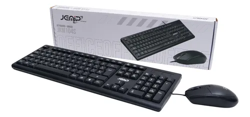 COMBO TECLADO MOUSE JEMIP OFFICE C033 1000DPI 3 BOTONES USB NEGRO