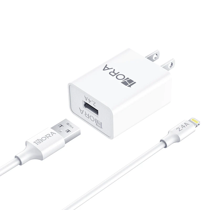 CARGADOR DE TELEFONO iPhone 5V 2.4A BLANCO GAR143 1HORA