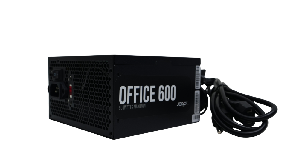 FUENTE DE PODER JEMIP 600W OFFICE ATX APFC JPO-600 12V 110-240V CON CABLE DE PODER