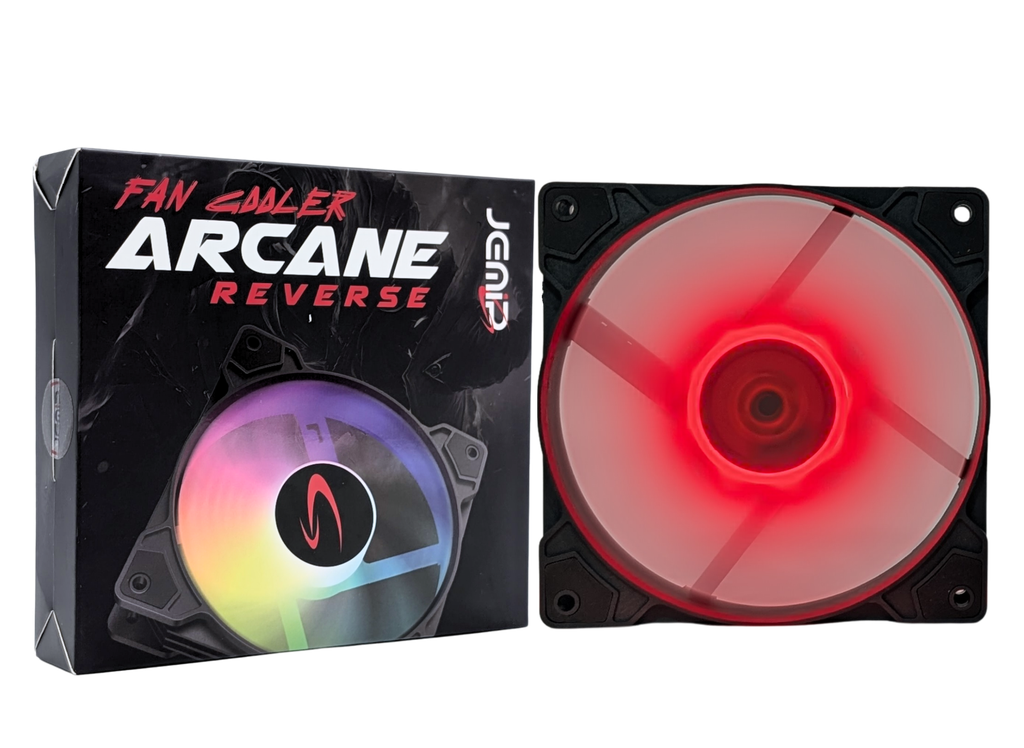 VENTILADOR JEMIP ARCANE REVERSE ARGB+PWM 1600RPM 12CM NEGRO