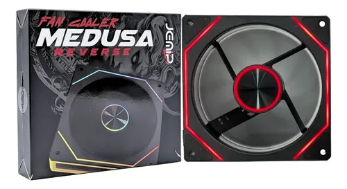 VENTILADOR JEMIP MEDUSA REVERSE ARGB+PWM 1600RPM 12CM NEGRO