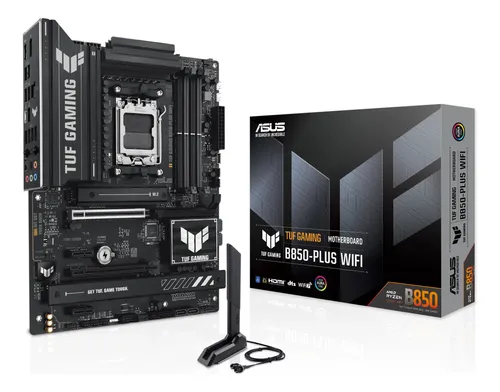 TARJETA MADRE ASUS B850-PLUS GAMING WIFI ATX SOCKET AM5 4xDDR5-8000 4xSATA 3xM.2 2xPCIe 4xUSB 3xARGB 