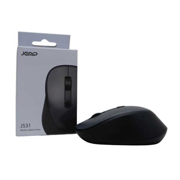 MOUSE JEMIP J531 1200DPI 4 BOTONES INALAMBRICO NEGRO