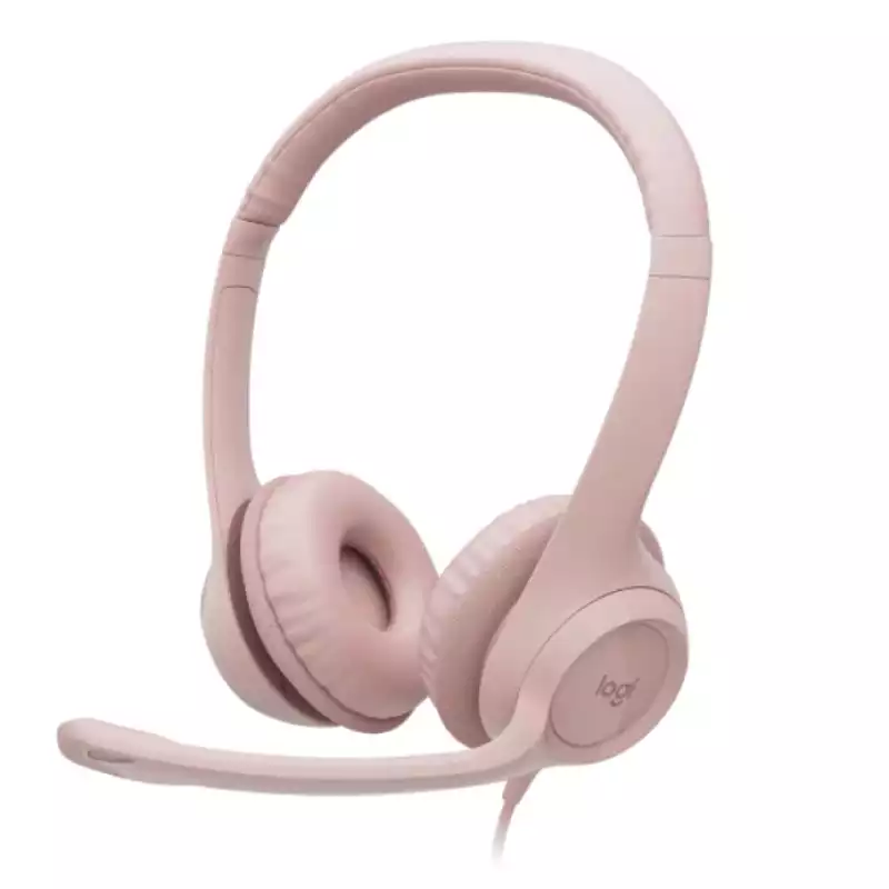 AUDIFONO-MICROFONO LOGITECH H390 CONTROL INTEGRADO USB ROSADO