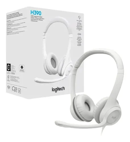 AUDIFONO-MICROFONO LOGITECH H390 CONTROL INTEGRADO USB BLANCO