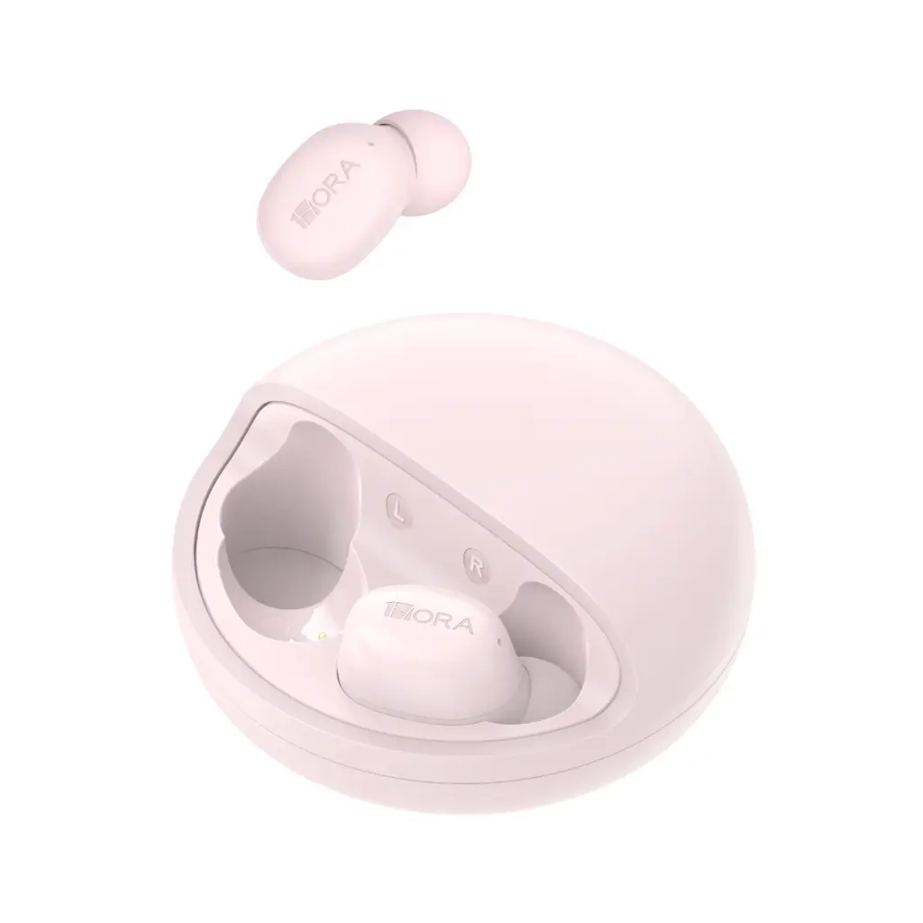 AUDIFONOS INALAMBRICOS AUT216R DISEÑO GIRATORIO ROSADO 1HORA