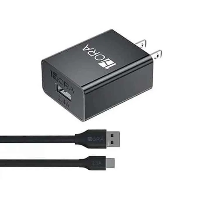CARGADOR DE TELEFONO GAR124N V8 2.4A 1HORA NEGRO