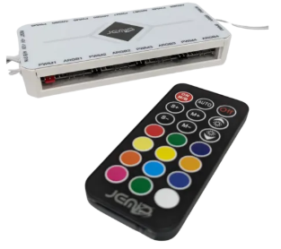 HUB JEMIP MAGNETICO MULTIFUNCION JPGHUBCONTROLLER033 12V 9xARGB BLANCO