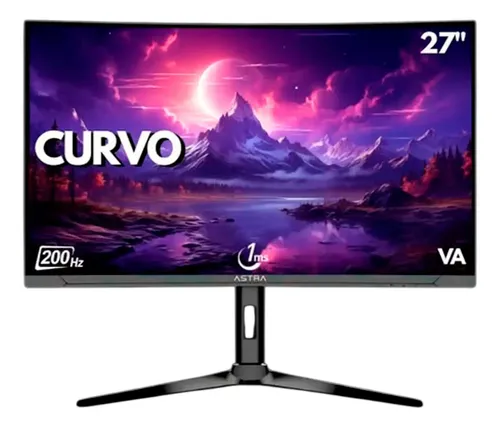 MONITOR ASTRA 27" GAMING CURVO HDMI DP AUD DC RGB 200Hz 1920x1080P 1MS 2700LXD10