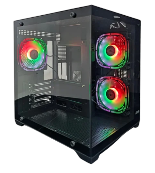 CASE JEMIP GAMING CRYSTAL VEIL (MINI PECERA) M-ATX 3xUSB HD AUDIO NEGRO (NO FAN, NO HUB)