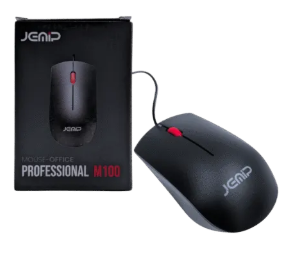 MOUSE JEMIP PROFESSIONAL M100 OFFICE 1200DPI 3 BOTONES USB NEGRO