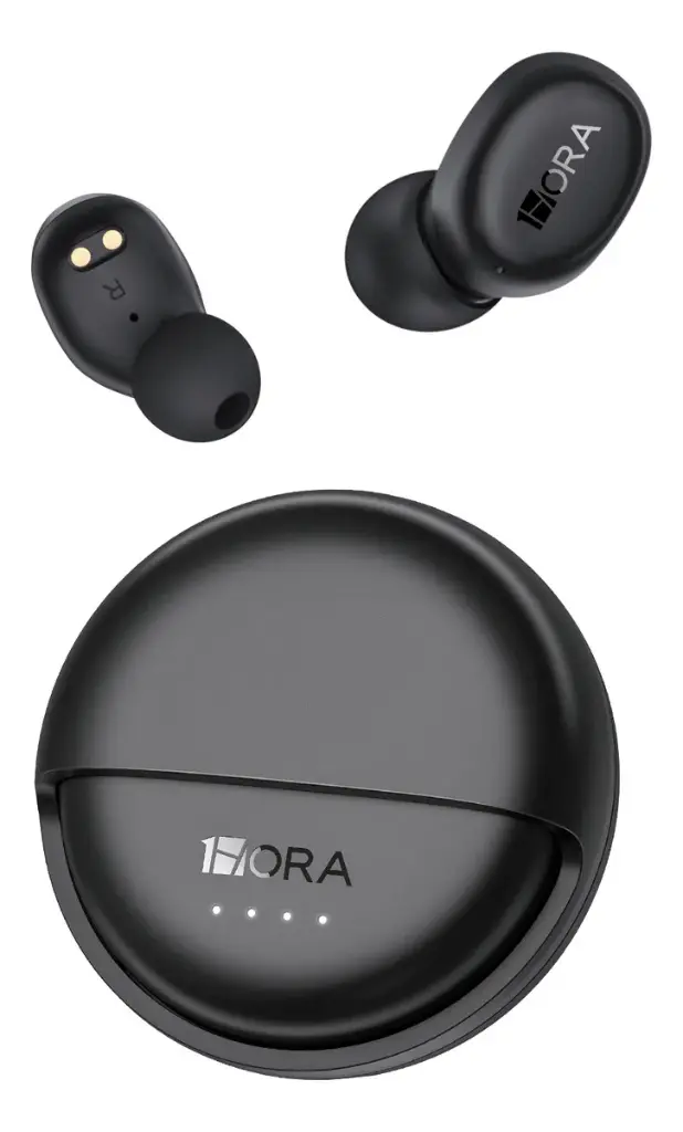 AUDIFONOS INALAMBRICOS AUT216N DISEÑO GIRATORIO NEGRO 1HORA