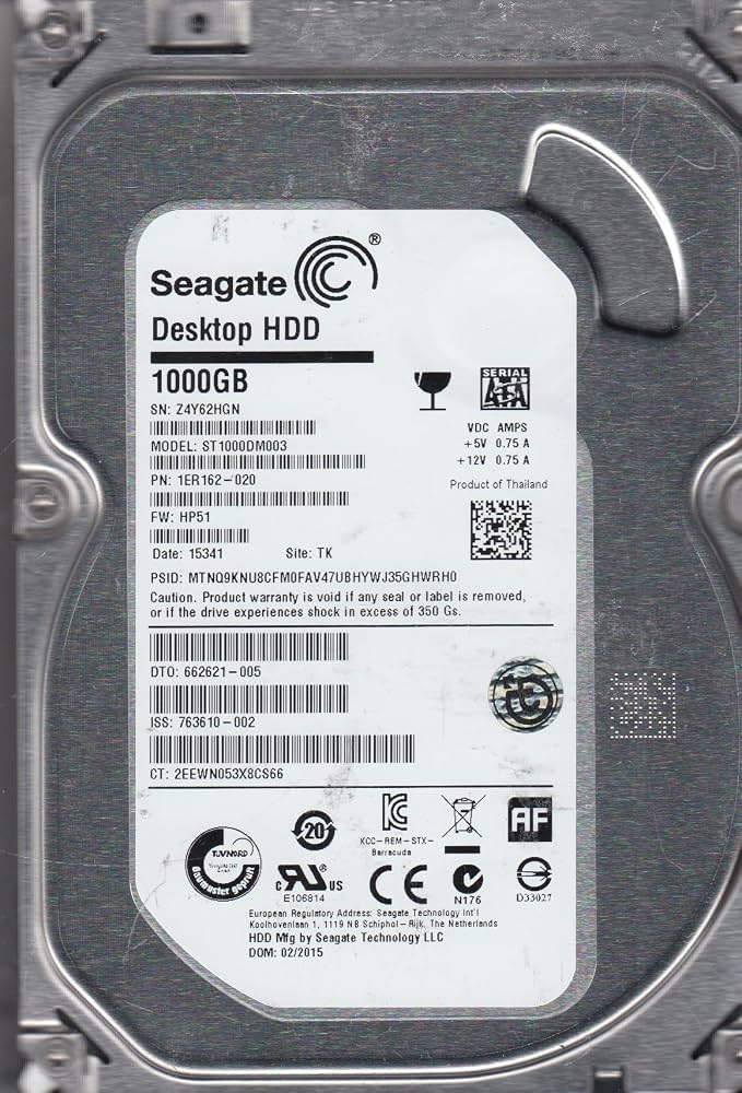 DISCO DURO SATA 1TB PARA PC 3.5 SEAGATE