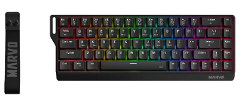 TECLADO MARVO KG965W BK SABER 65W WIRELESS