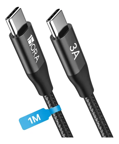 CABLE TIPO C-TIPO C CAB265N 1HORA 3A 1M