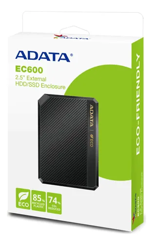 Carcasa externa para HDD/SSD de 2,5 pulgadas ADATA EC600-BCBK