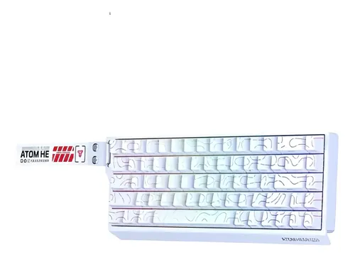Teclado Fantech Atom HE68 PRO MK922 Inalambrico (Blanco) SW_Esmeralda 