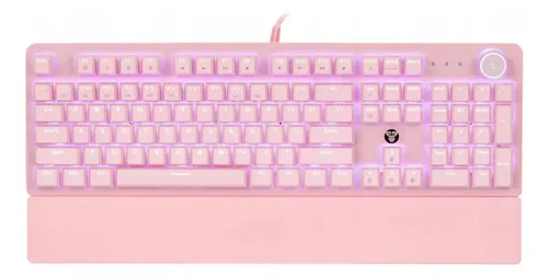 Teclado Fantech Max Power MK853V2 Cableado (Rosado) SW_Rojo