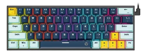 Teclado Fantech Atom63 MK874v2 Cableado (Azul Navy) SW_Taro 
