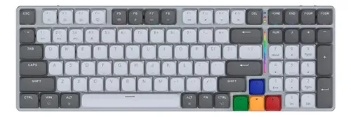 Teclado Fantech Max Fit AIR99 MK916 Inalambrico (Gris) SW_Rojo