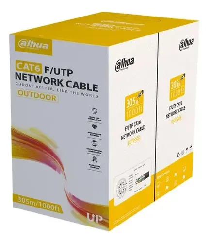 CABLE UTP CAT6 DAHUA DH-PFM920-6UN EXTERIOR NEGRO 