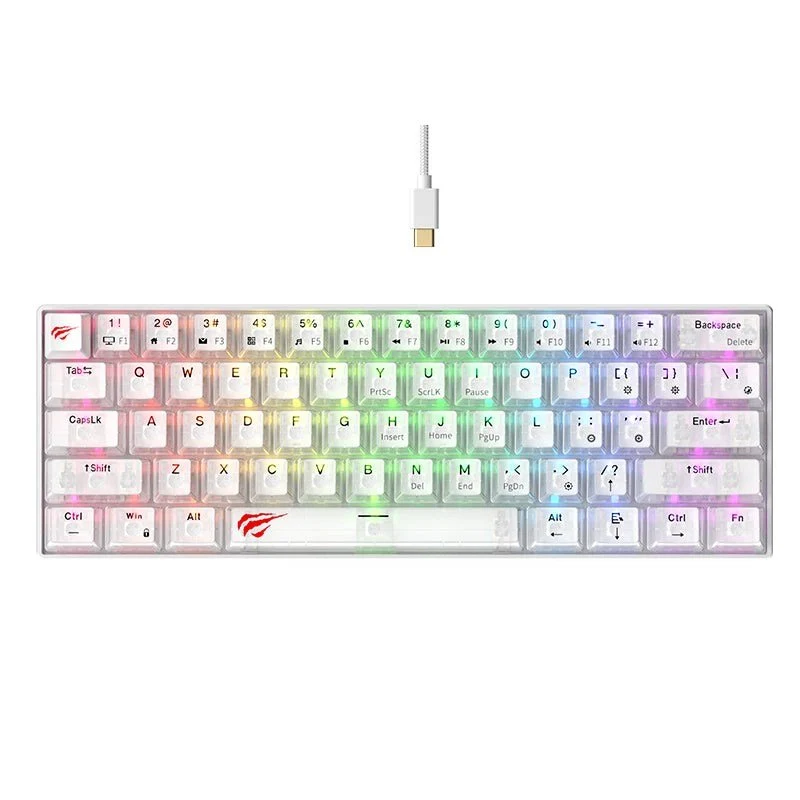 TECLADO MECANICO HAVIT KB903L BLANCO 