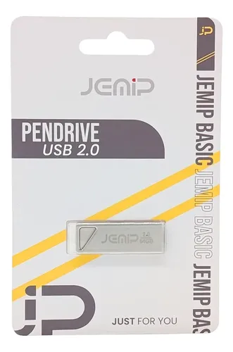 PENDRIVE JEMIP 128GB USB 2.0 GRIS METALICO