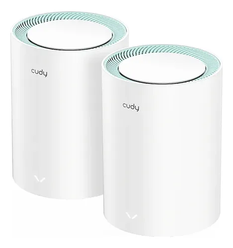 ROUTER CUDY MESH 2 PACK M1500 AX1500 DUAL BAND WIFI GIGABIT 1000/100/10Mbps 2.4GHz-5GHz
